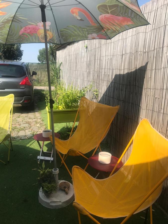 Gardencaravan Near Ghent In Green Area Exteriör bild